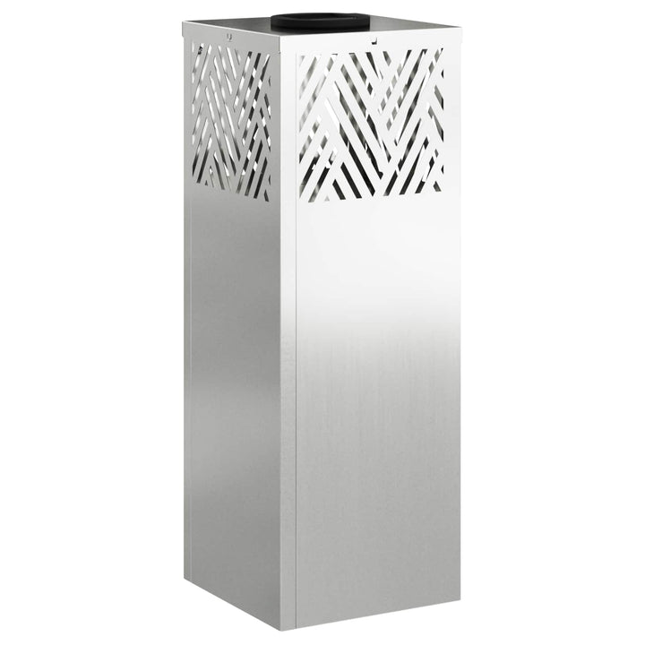 Solar LED sti lys med batteridrevne lys 2 pcs Sølv Galvaniseret