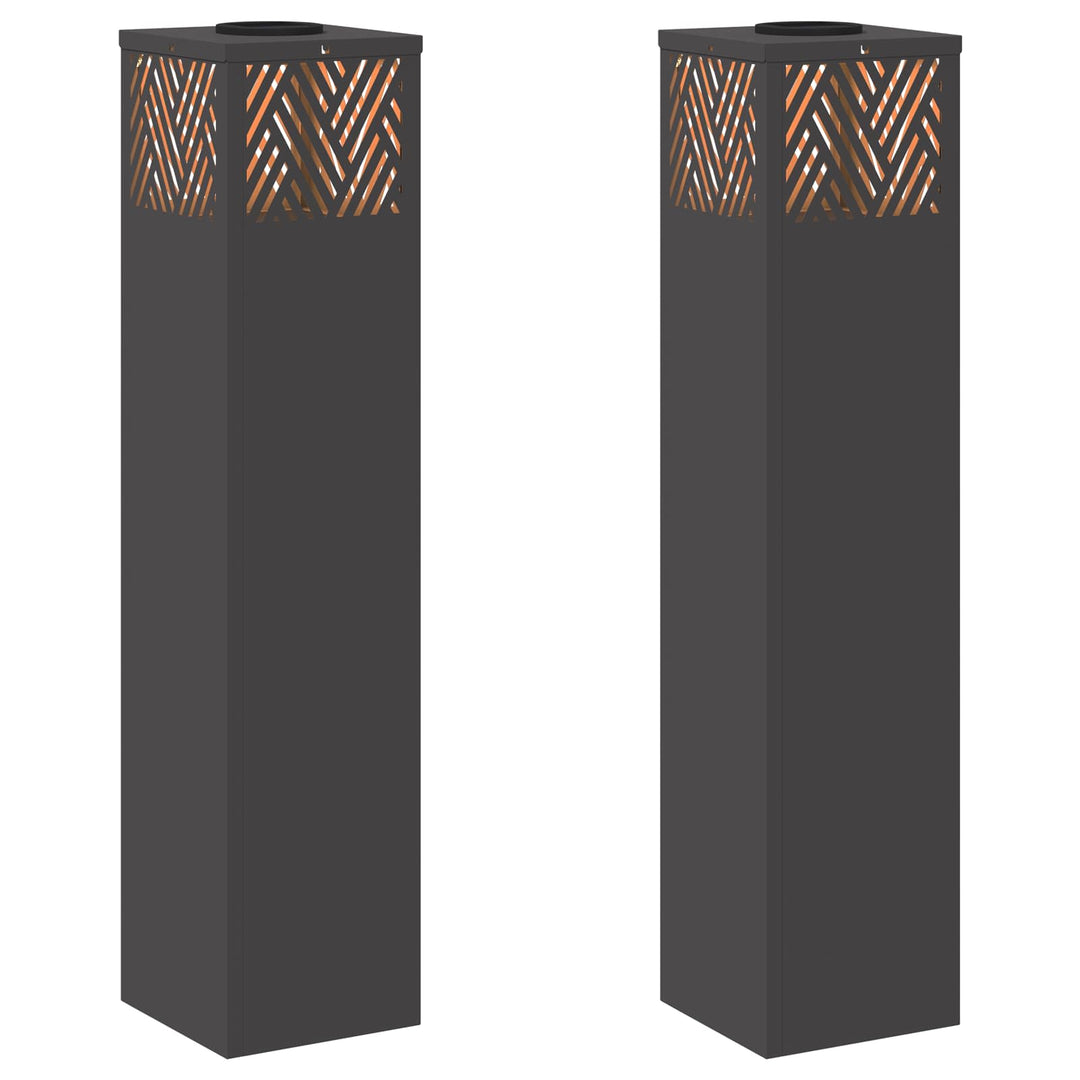 Solar LED sti lys 2 pcs Varm hvid 18 x 18 x 80 cm