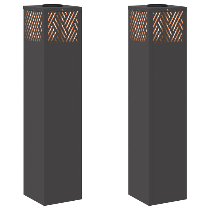 Solar LED sti lys 2 pcs Varm hvid 18 x 18 x 80 cm