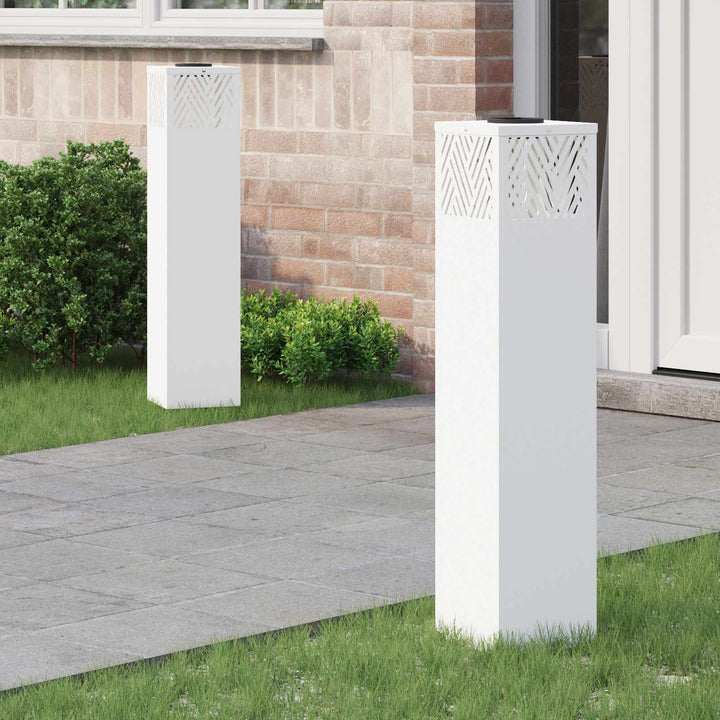 Solar LED sti lys 2 pcs Varm hvid 18 x 18 x 80 cm