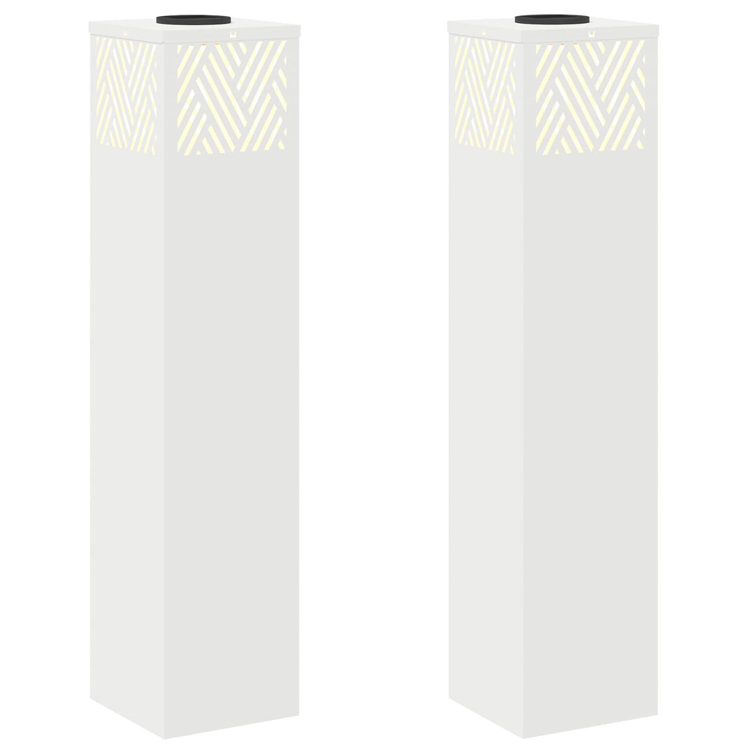 Solar LED sti lys 2 pcs Varm hvid 18 x 18 x 80 cm