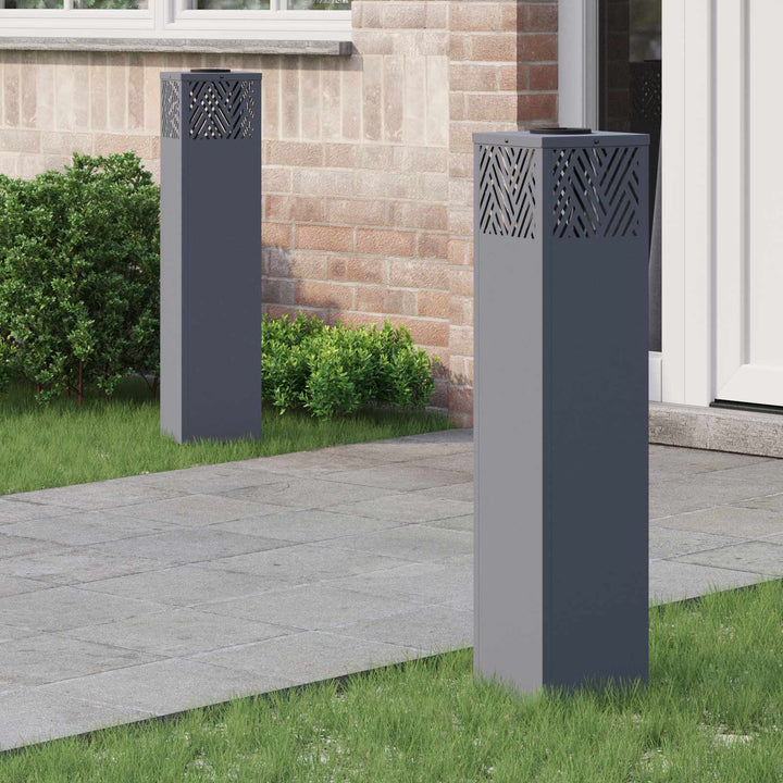 Solar LED sti lys 2 pcs Varm hvid 18 x 18 x 80 cm