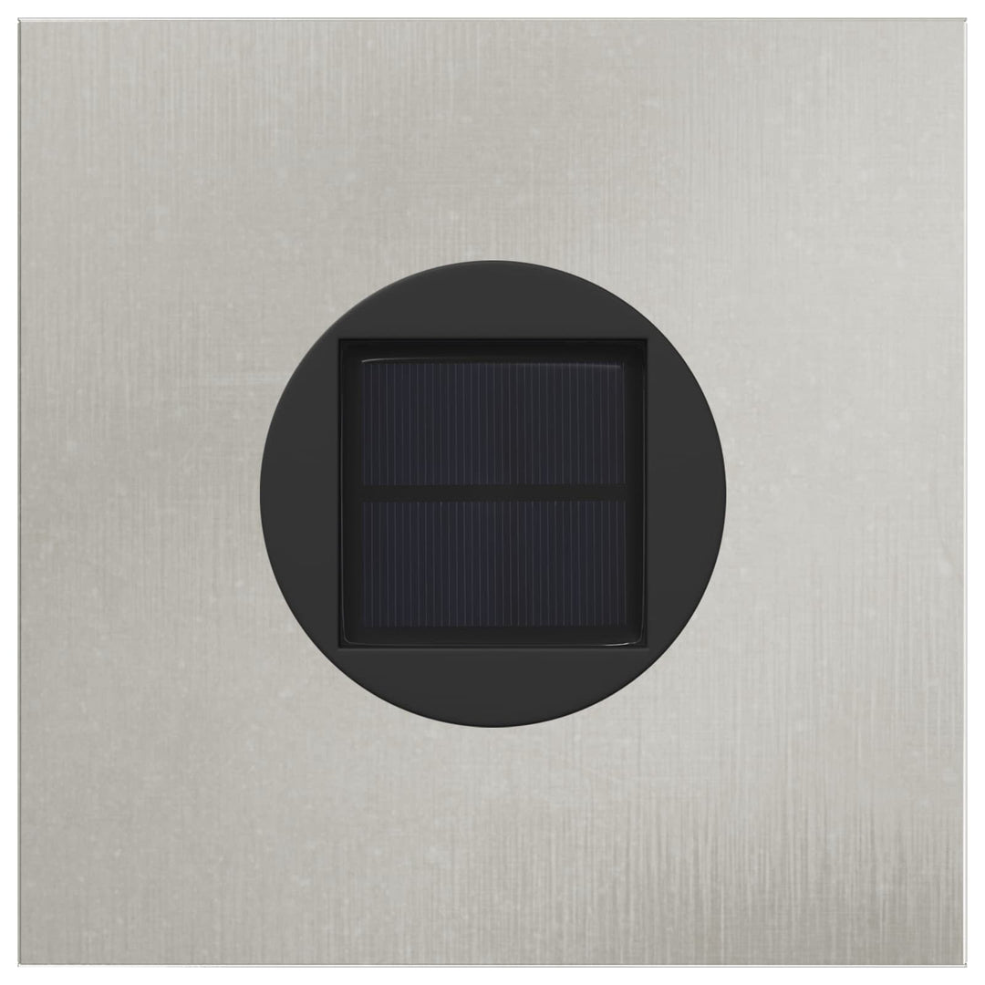 Solar LED sti lys 2 pcs Varm hvid 18 x 18 x 80 cm Rustfrit stål