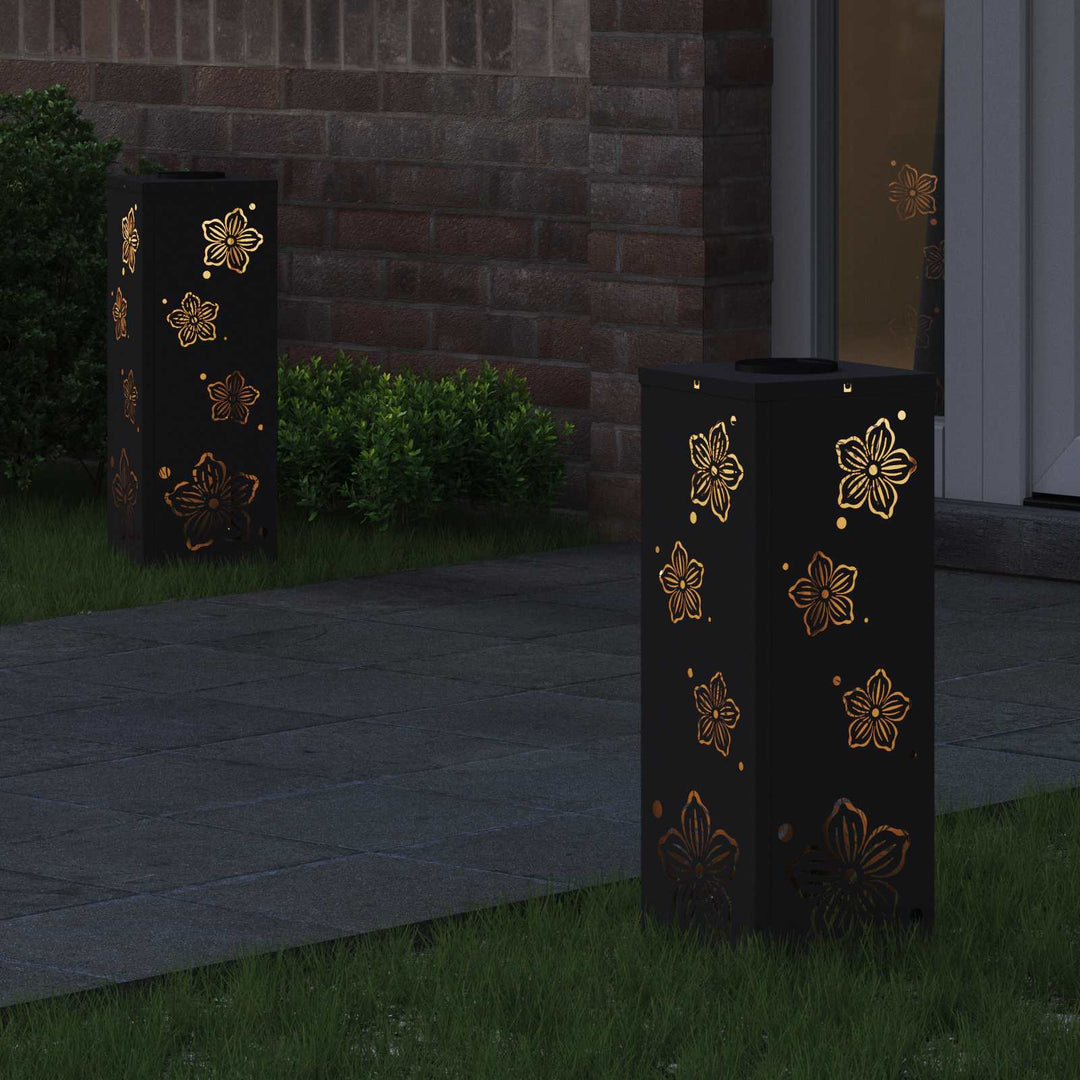 Solar LED sti lys 2 pcs Varm hvid 18 x 18 x 50 cm