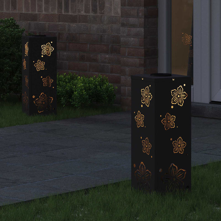 Solar LED sti lys 2 pcs Varm hvid 18 x 18 x 50 cm