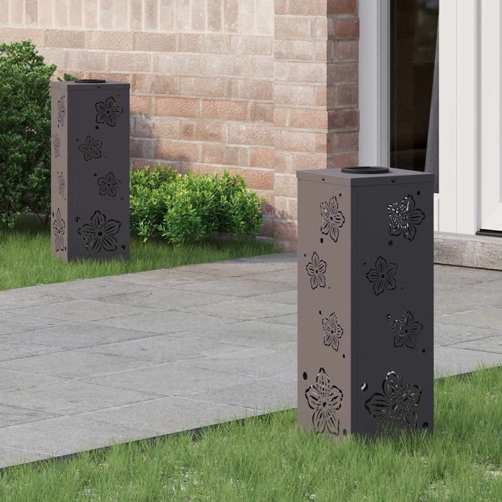 Solar LED sti lys 2 pcs Varm hvid 18 x 18 x 50 cm