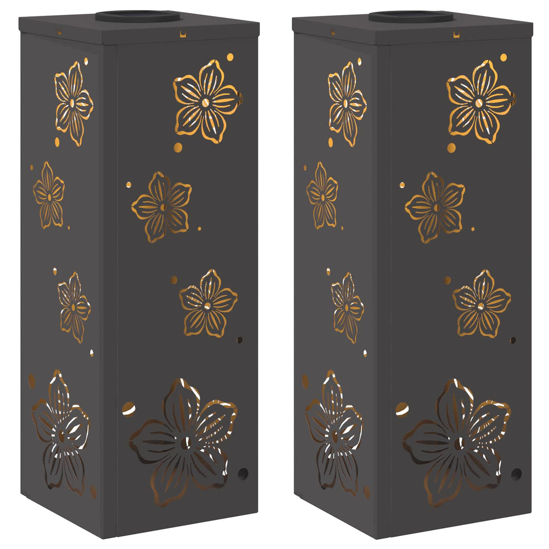 Solar LED sti lys 2 pcs Varm hvid 18 x 18 x 50 cm