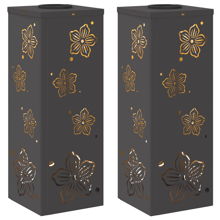 Solar LED sti lys 2 pcs Varm hvid 18 x 18 x 50 cm