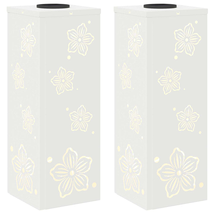 Solar LED sti lys 2 pcs Varm hvid 18 x 18 x 50 cm