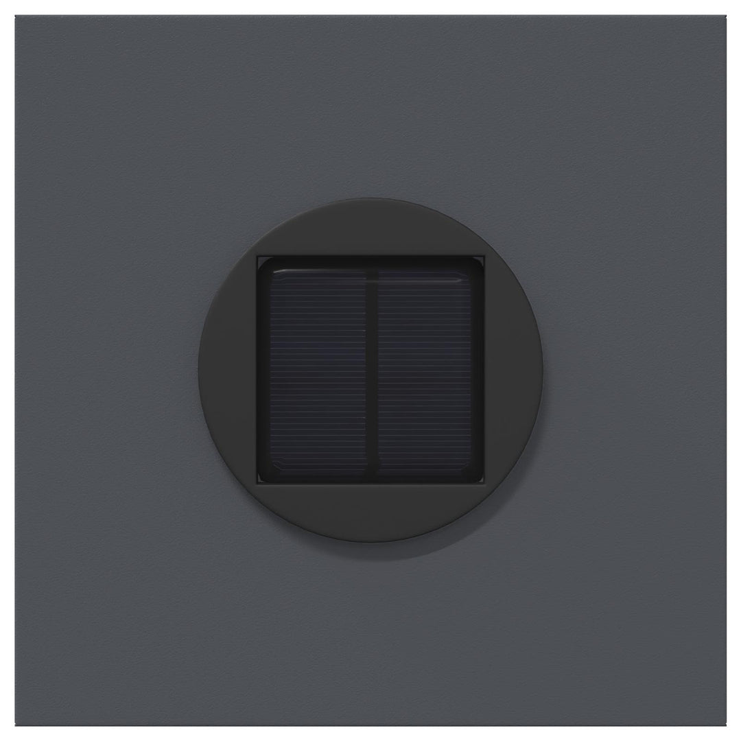 Solar LED sti lys 2 pcs Antracit Koldvalset Stål