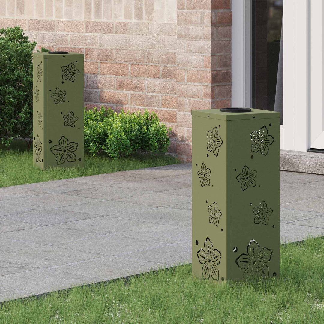 Solar LED sti lys 2 pcs Varm hvid 18 x 18 x 50 cm