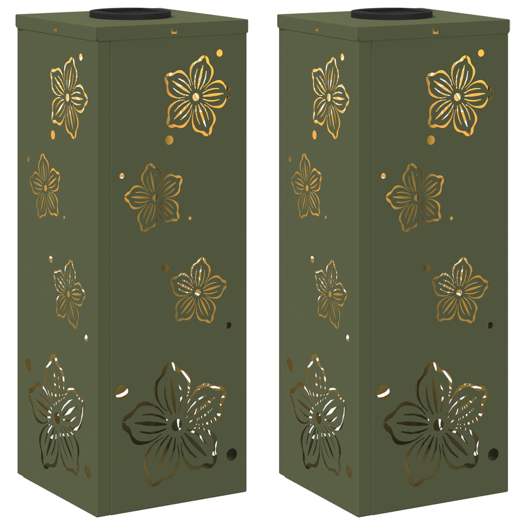 Solar LED sti lys 2 pcs Varm hvid 18 x 18 x 50 cm