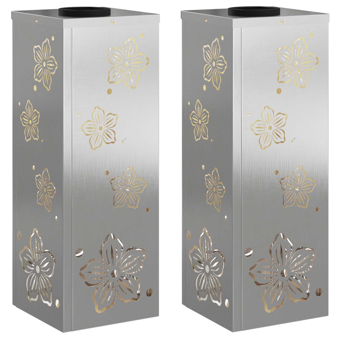 Solar LED sti lys 2 stk. Varm hvid 18 x 18 x 50 cm