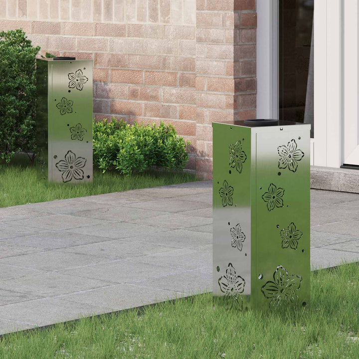 Solar LED sti lys 2 pcs Varm hvid 18 x 18 x 50 cm