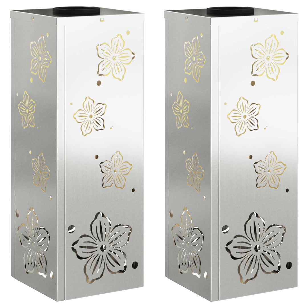 Solar LED sti lys 2 pcs Varm hvid 18 x 18 x 50 cm