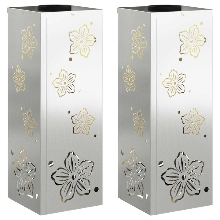 Solar LED sti lys 2 pcs Varm hvid 18 x 18 x 50 cm