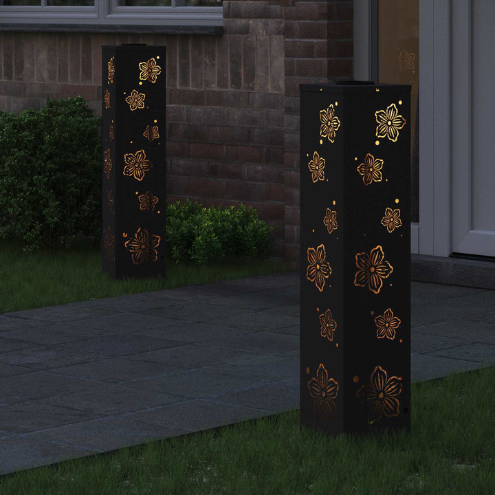Solar LED sti lys 2 pcs Varm hvid 18 x 18 x 80 cm