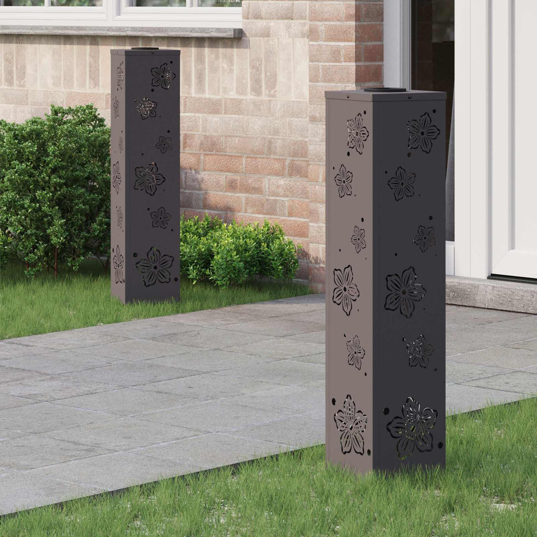 Solar LED sti lys 2 pcs Varm hvid 18 x 18 x 80 cm