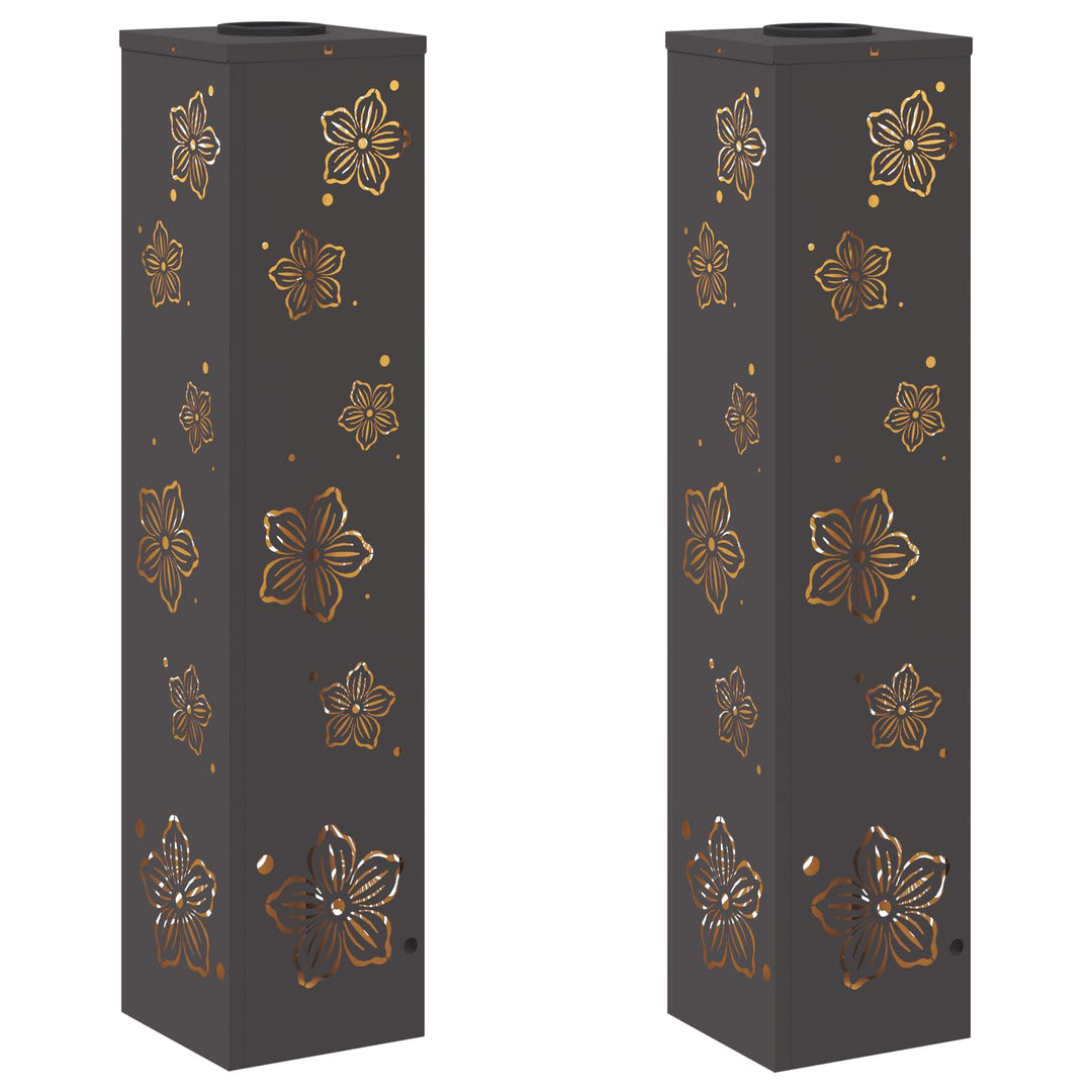 Solar LED sti lys 2 pcs Varm hvid 18 x 18 x 80 cm