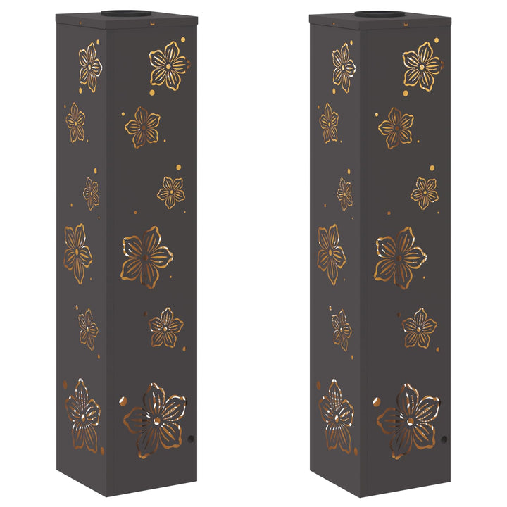 Solar LED sti lys 2 pcs Varm hvid 18 x 18 x 80 cm