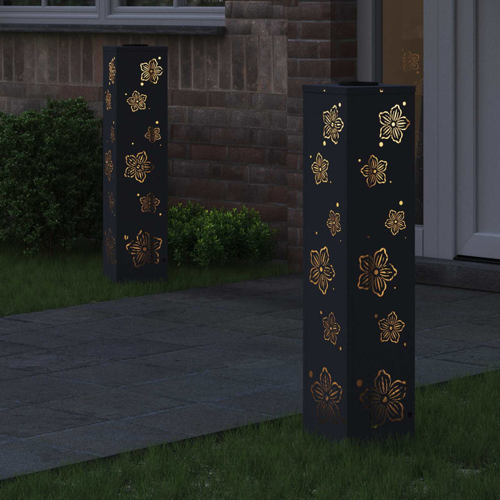 Solar LED sti lys 2 pcs Varm hvid 18 x 18 x 80 cm