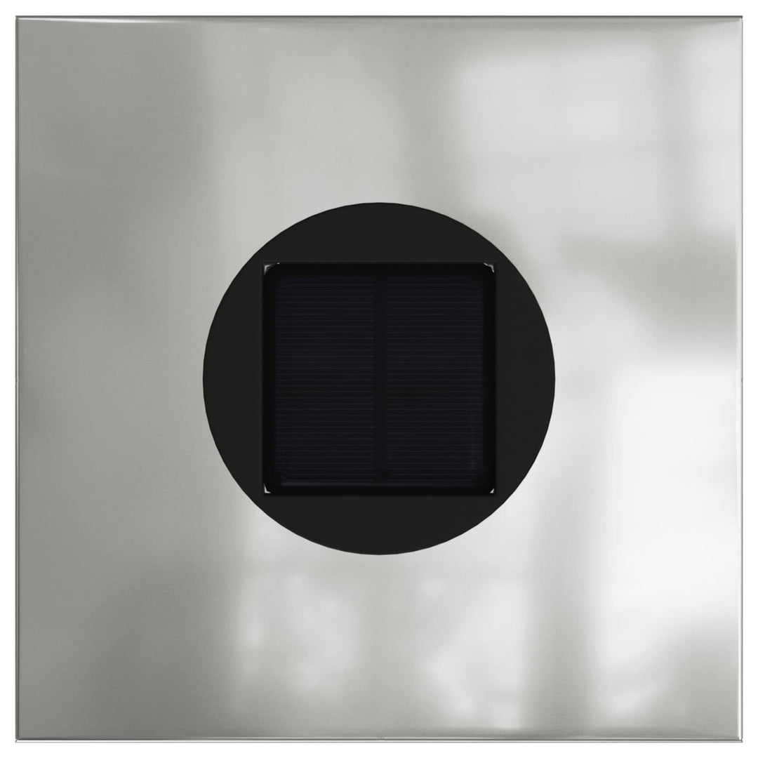 Solar LED sti lys 2 pcs Sølv Galvaniseret Stål