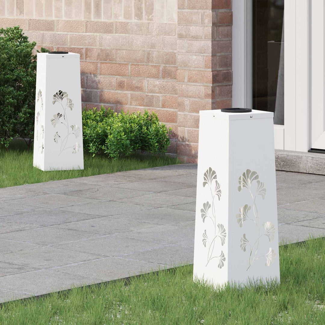 Solar LED sti lys 2 pcs Varm hvid 18 x 18 x 50 cm