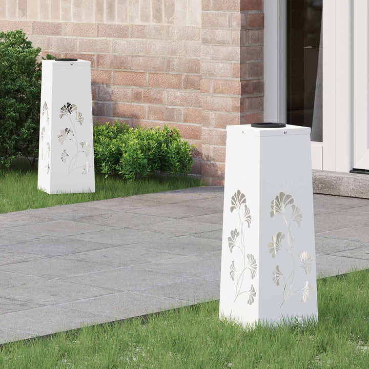 Solar LED sti lys 2 pcs Varm hvid 18 x 18 x 50 cm