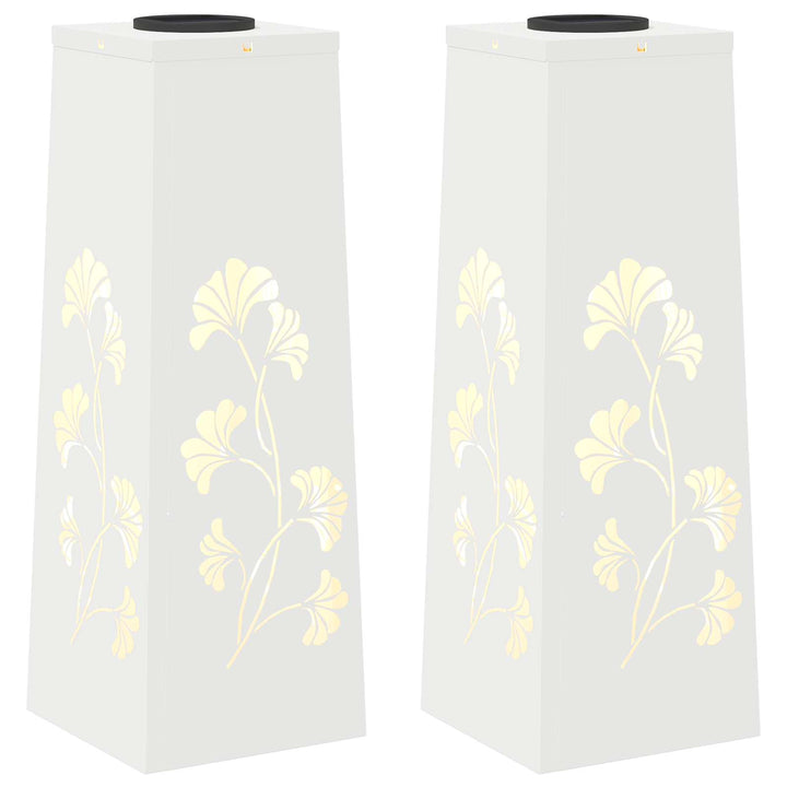 Solar LED sti lys 2 pcs Varm hvid 18 x 18 x 50 cm