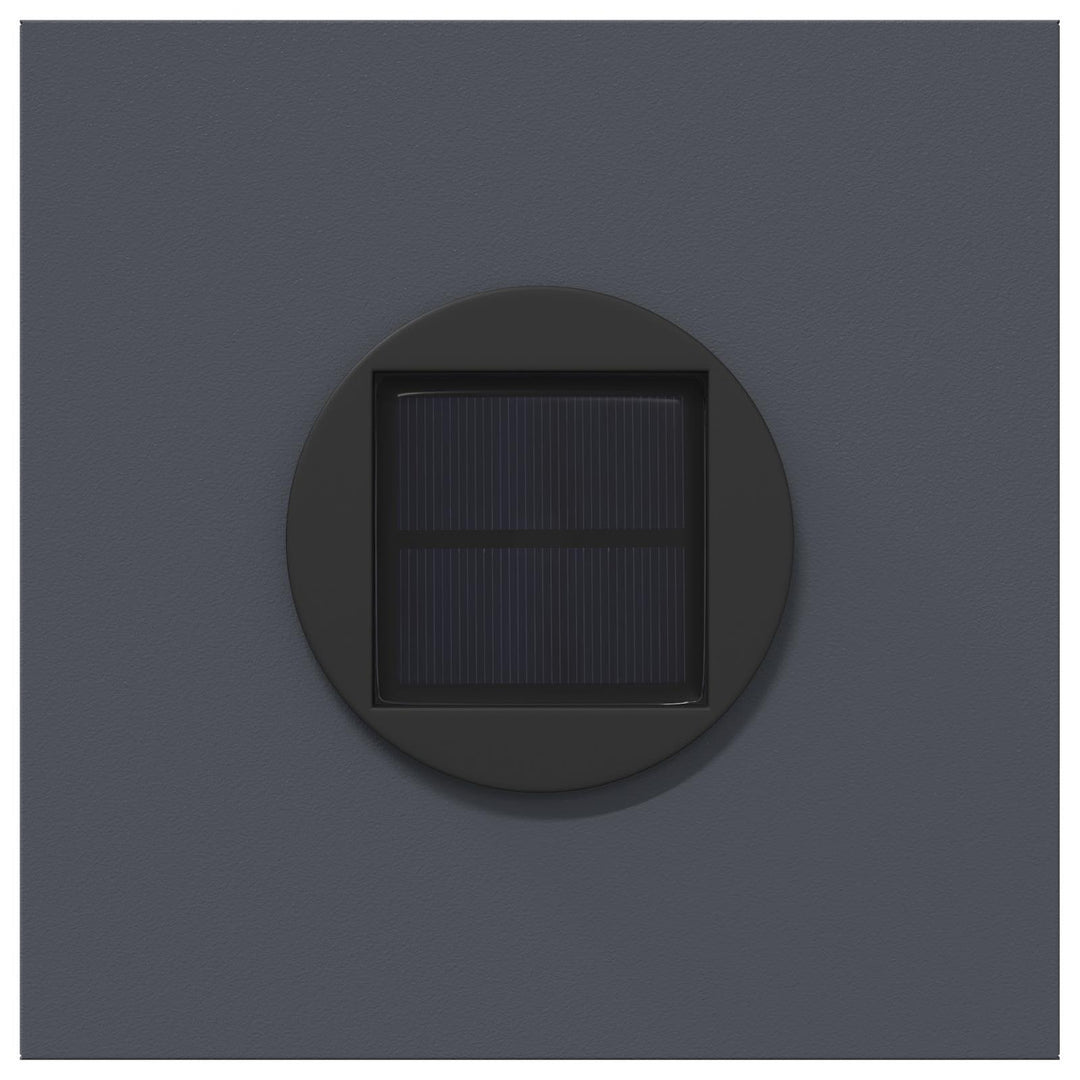 Solar LED sti lys 2 pcs Antracit Koldvalset Stål