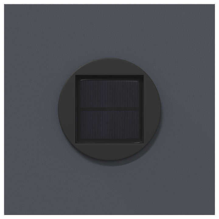 Solar LED sti lys 2 pcs Antracit Koldvalset Stål