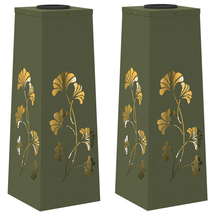 Solar LED sti lys 2 pcs Varm hvid 18 x 18 x 50 cm