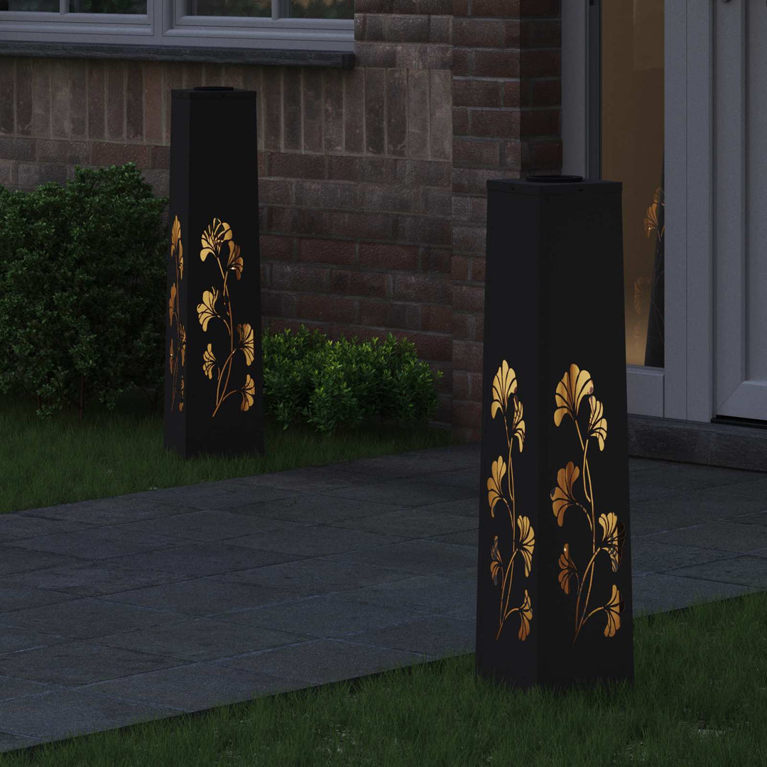 Solar LED sti lys 2 pcs Varm hvid 18 x 18 x 80 cm