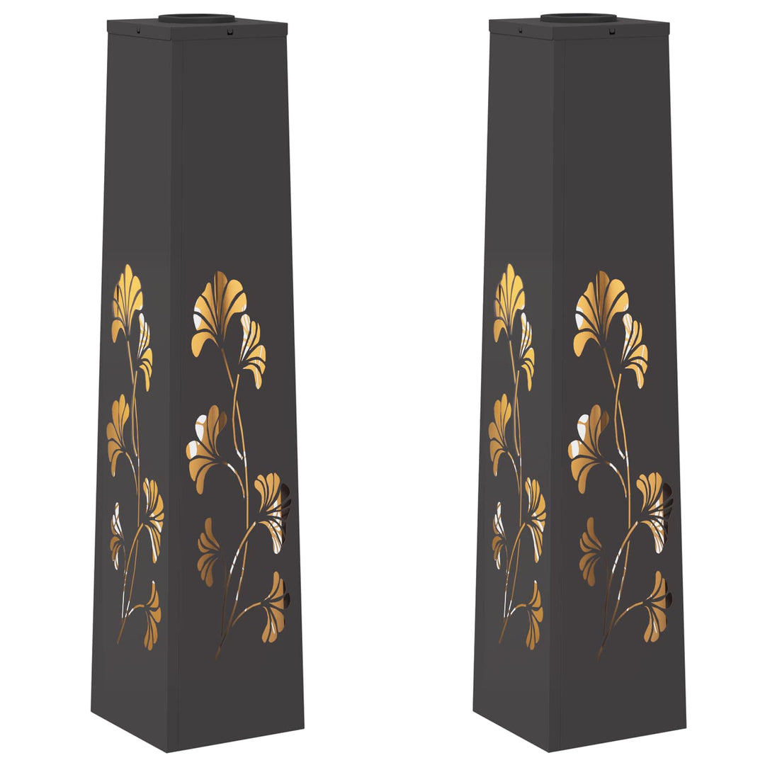 Solar LED sti lys 2 pcs Varm hvid 18 x 18 x 80 cm