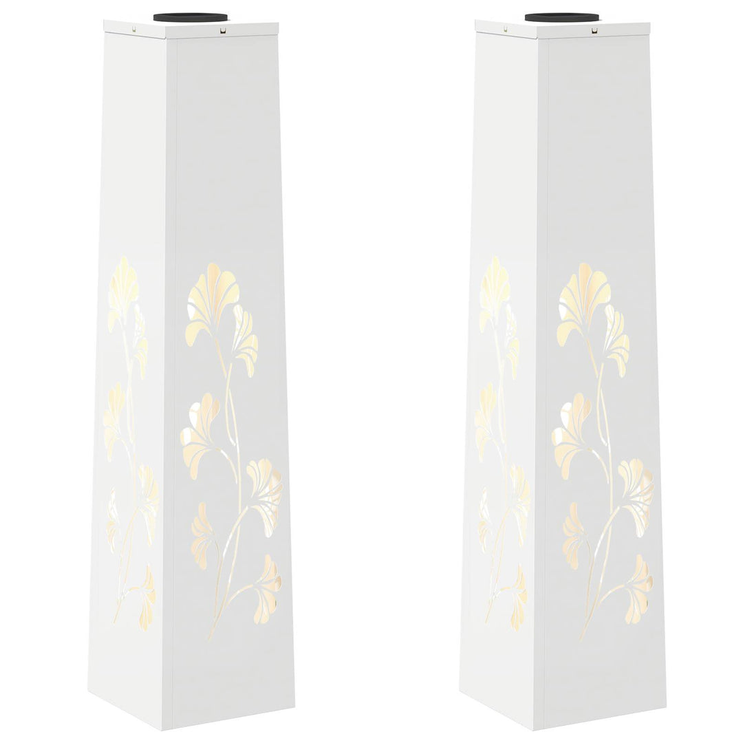 Solar LED sti lys 2 stk. Varm hvid 18 x 18 x 80 cm
