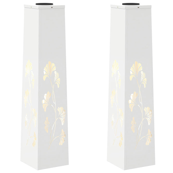 Solar LED sti lys 2 stk. Varm hvid 18 x 18 x 80 cm