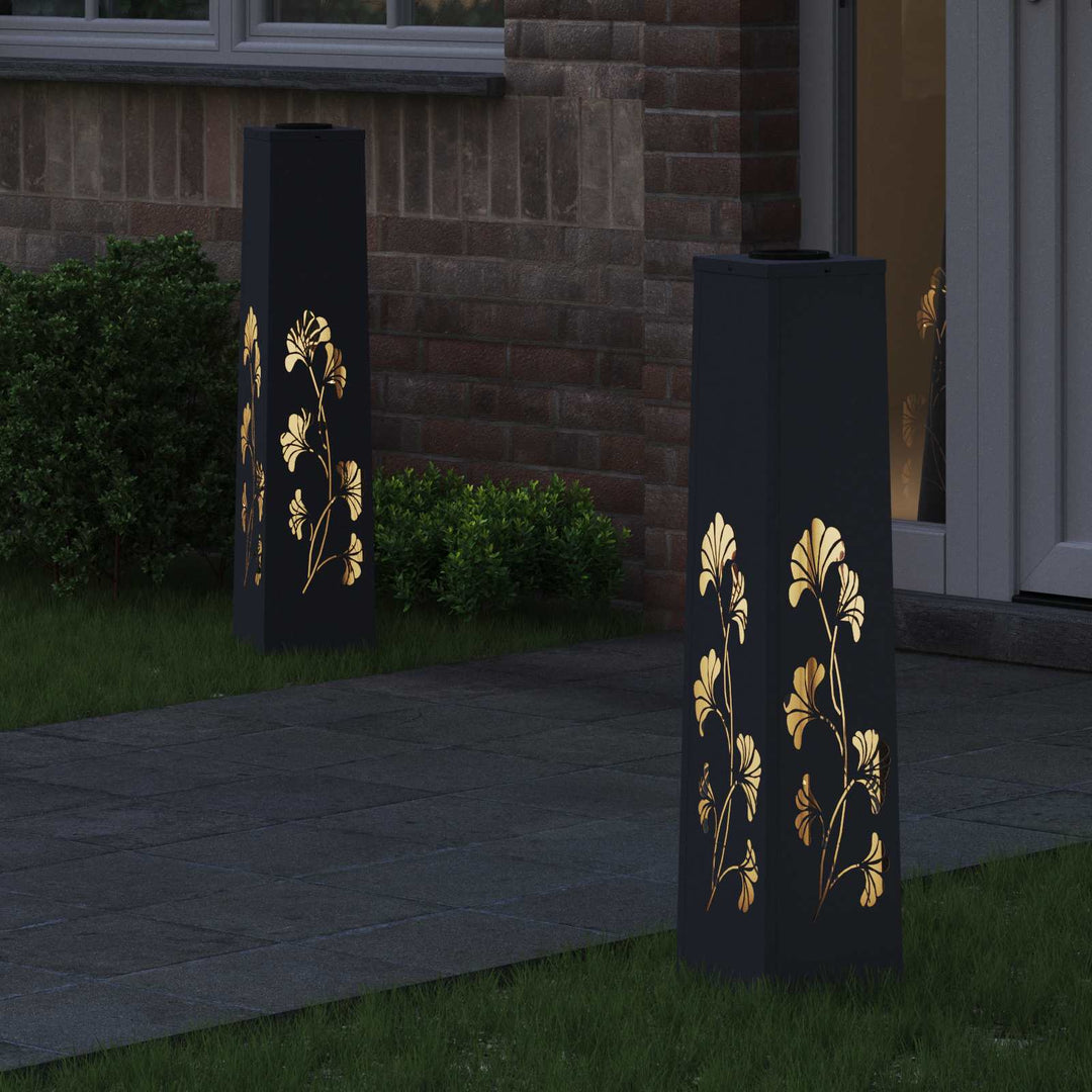 Solar LED sti lys 2 stk. Varm hvid 18 x 18 x 80 cm