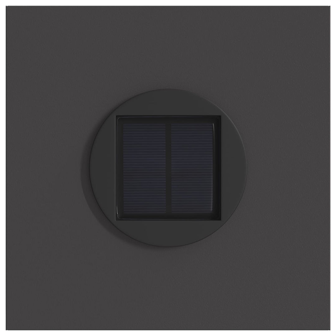 Solar LED sti lys 2 pcs Sort Koldvalset Stål