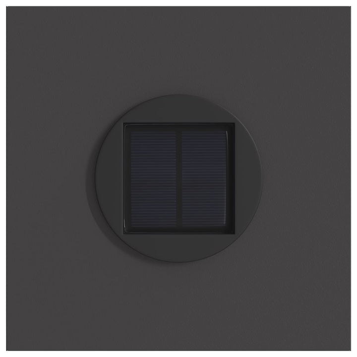 Solar LED sti lys 2 pcs Sort Koldvalset Stål