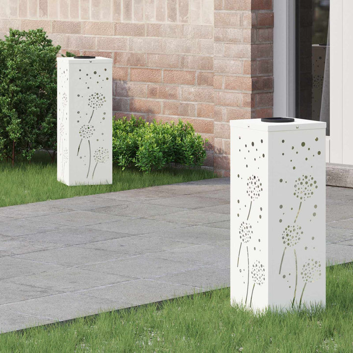 Solar LED sti lys 2 pcs Varm hvid 18 x 18 x 50 cm