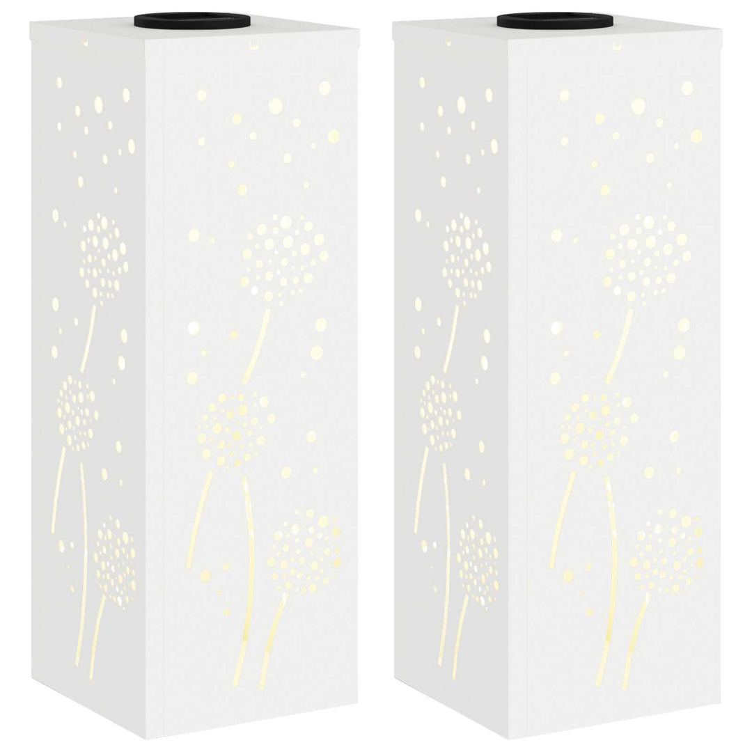 Solar LED sti lys 2 pcs Varm hvid 18 x 18 x 50 cm