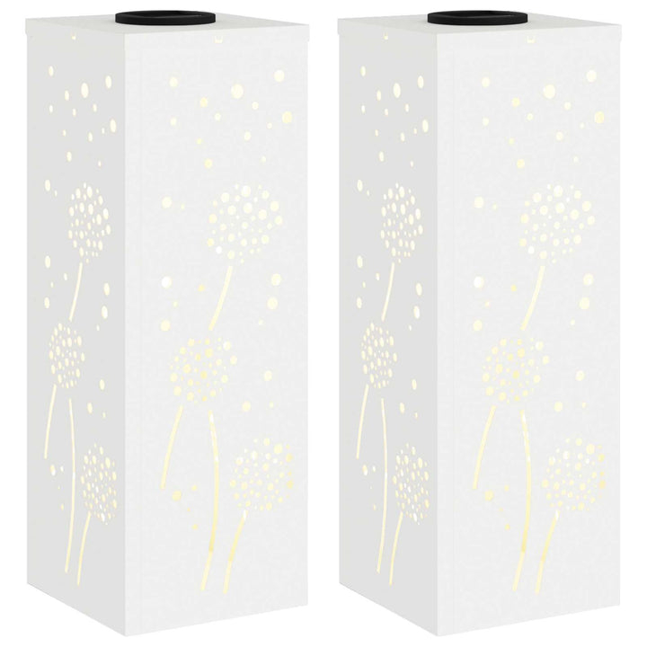 Solar LED sti lys 2 pcs Varm hvid 18 x 18 x 50 cm