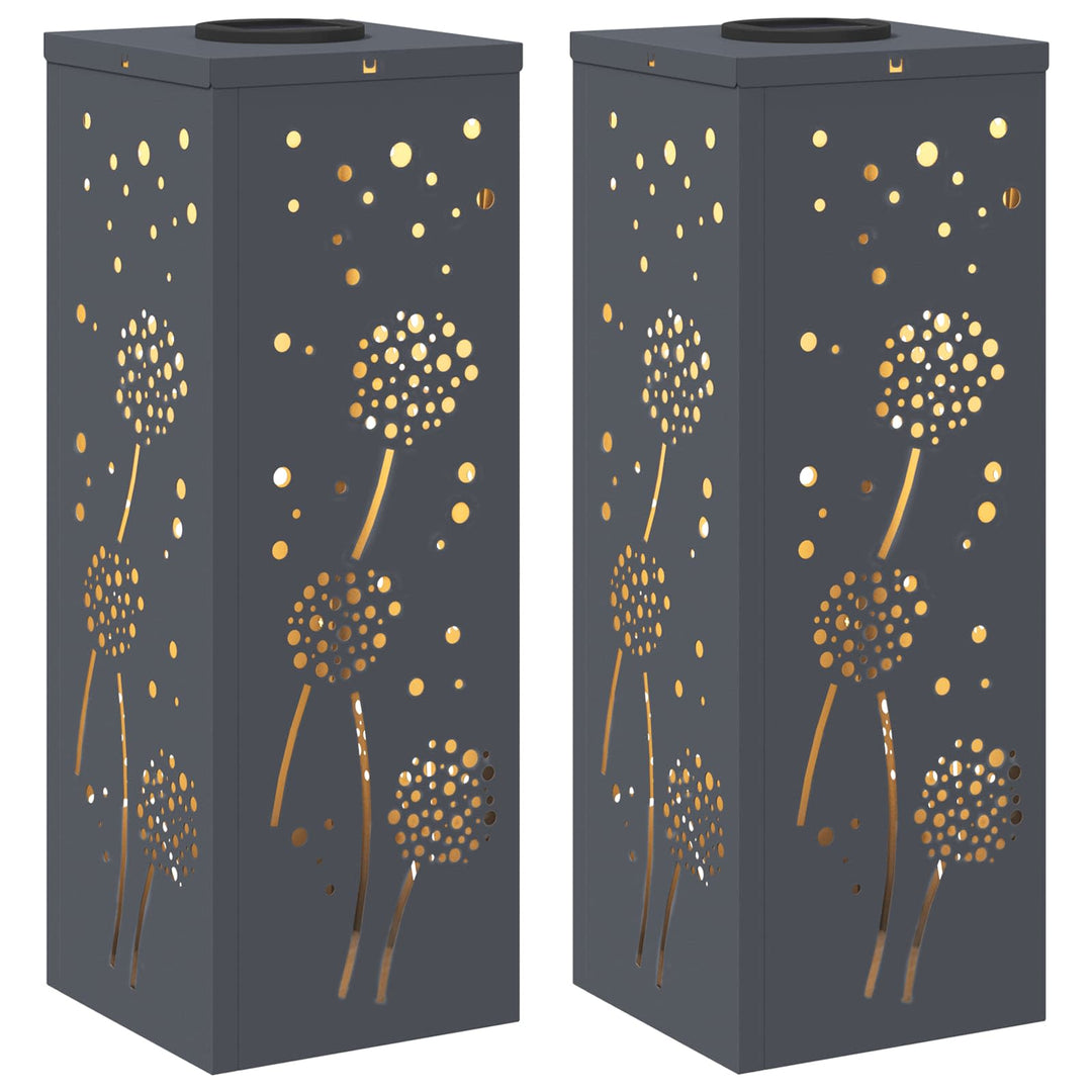 Solar LED sti lys 2 pcs Varm hvid 18 x 18 x 50 cm
