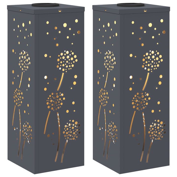 Solar LED sti lys 2 pcs Varm hvid 18 x 18 x 50 cm
