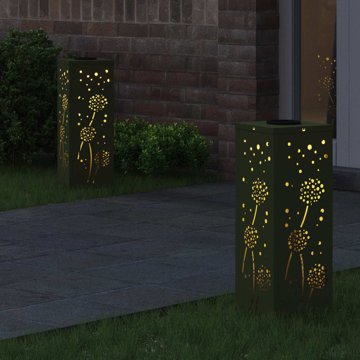 Solar LED sti lys 2 pcs Varm hvid 18 x 18 x 50 cm