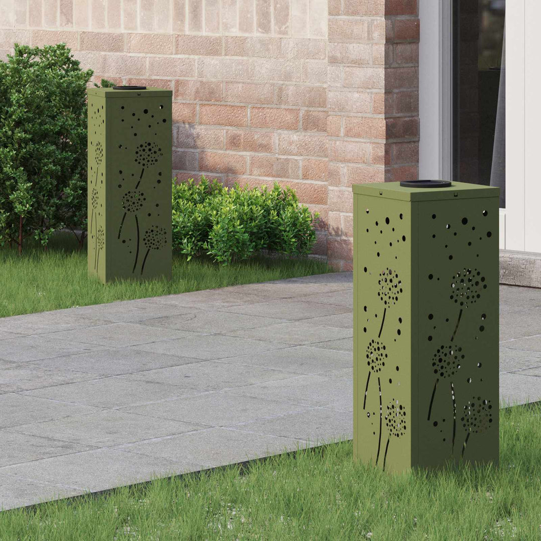 Solar LED sti lys 2 pcs Varm hvid 18 x 18 x 50 cm