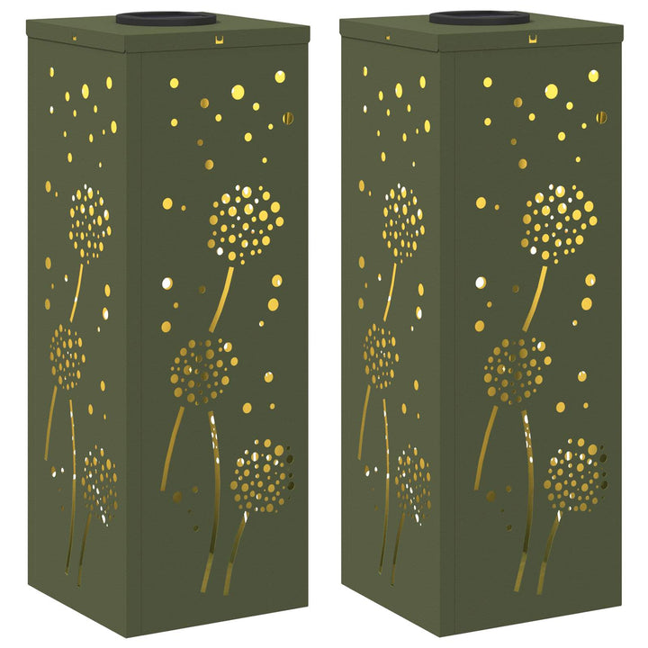 Solar LED sti lys 2 pcs Varm hvid 18 x 18 x 50 cm
