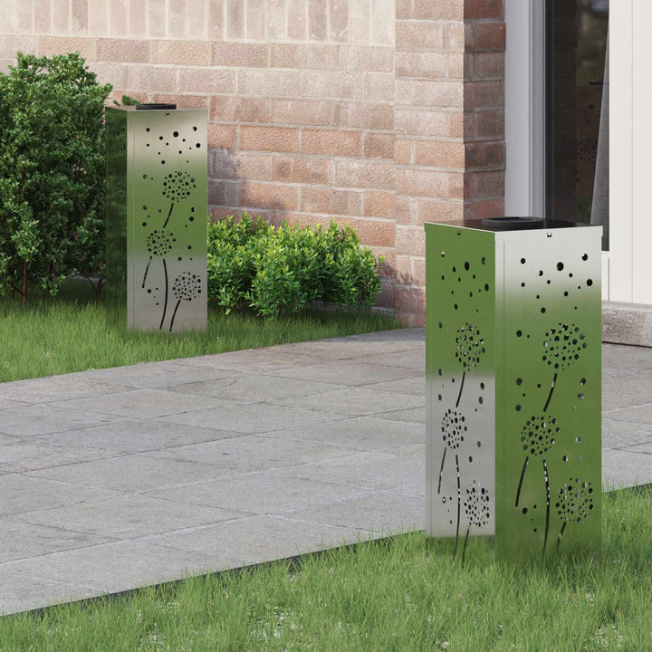 Solar LED sti lys 2 pcs Varm hvid 18 x 18 x 50 cm