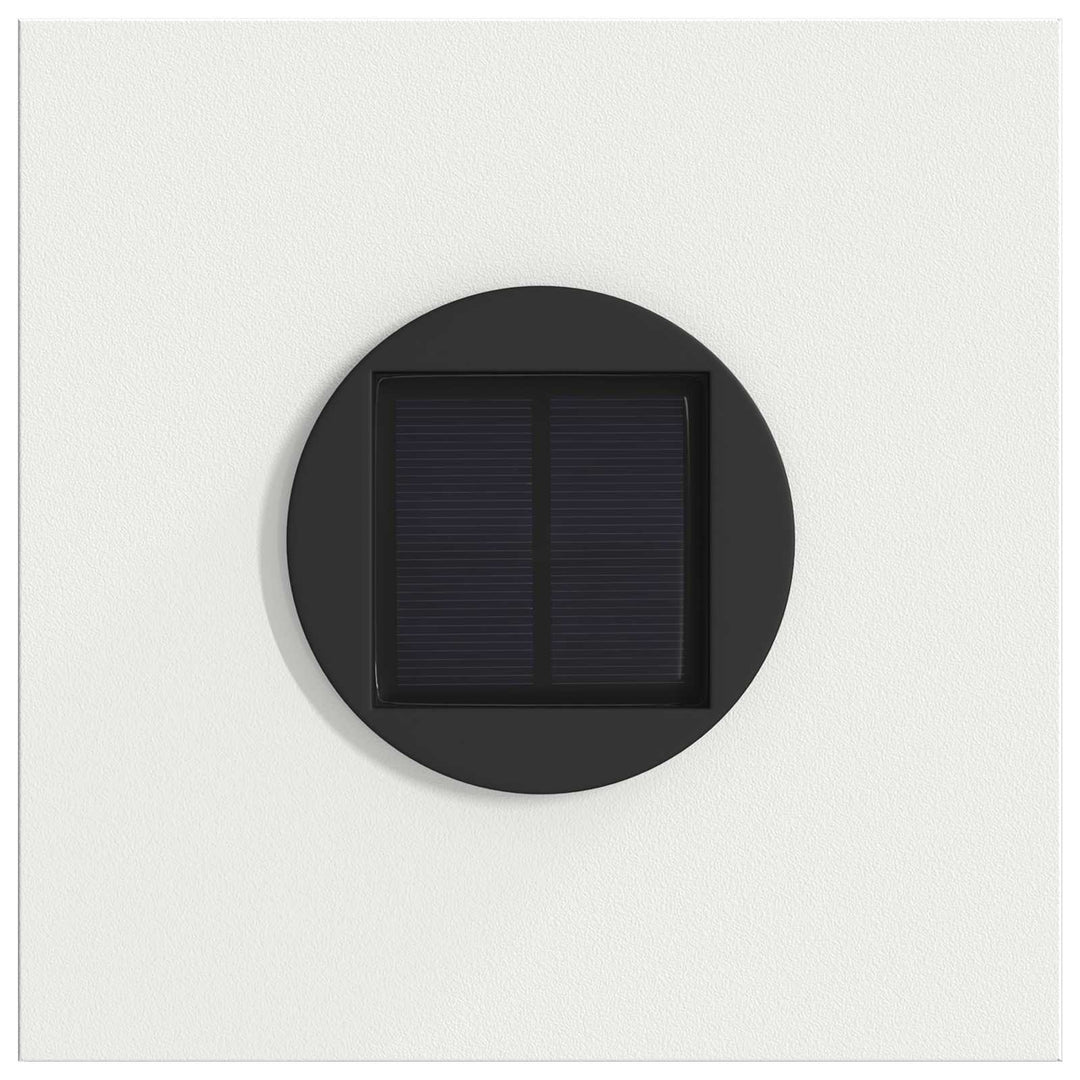 Solar LED sti lys 2 pcs Hvid Koldvalset Stål