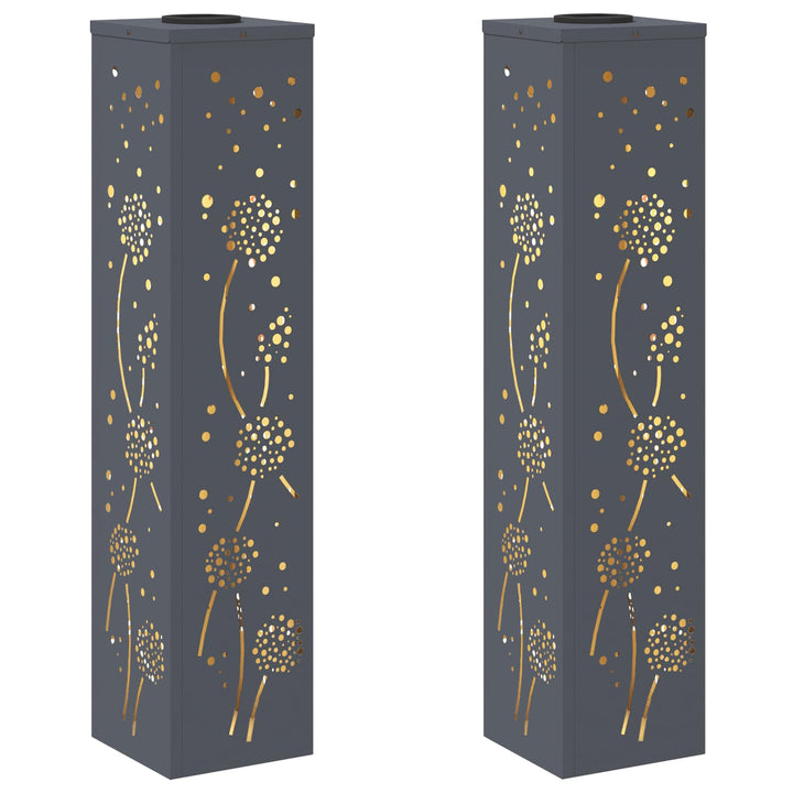 Solar LED sti lys 2 stk. Varm hvid 18 x 18 x 80 cm